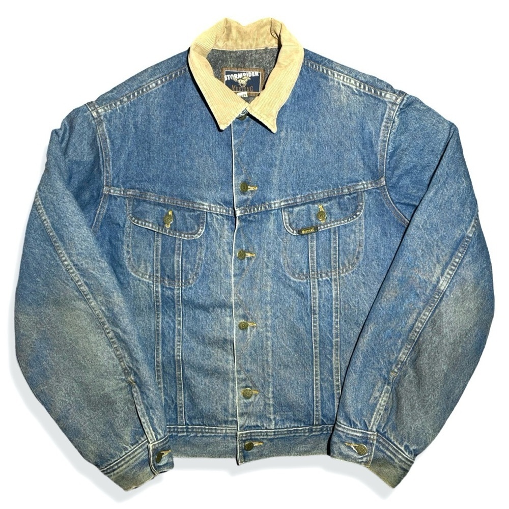 Vintage 80s/90s Mustang StormRider Blanket Lined Denim Jacket